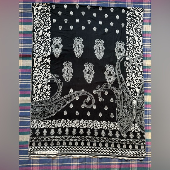 Firdous Printed Multi Use Accessory Scarf Runner Hijab Sarong Wrap Paisley like - Picture 4 of 10